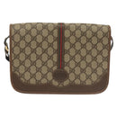 GUCCI GG Supreme Web Sherry Line Bag PVC Beige Gold 001 113 0551 Auth ep10586-13