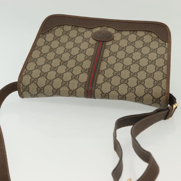 GUCCI GG Supreme Web Sherry Line Bag PVC Beige Gold 001 113 0551 Auth ep10586