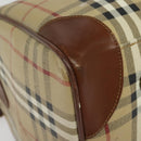 Burberrys Nova Check Boston Bag PVC 2way Beige Auth ep10591-10