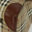 Burberrys Nova Check Boston Bag PVC 2way Beige Auth ep10591-15