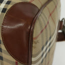 Burberrys Nova Check Boston Bag PVC 2way Beige Auth ep10591-17