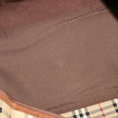 Burberrys Nova Check Boston Bag PVC 2way Beige Auth ep10591-12