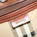 Burberrys Nova Check Boston Bag PVC 2way Beige Auth ep10591-22