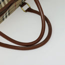 Burberrys Nova Check Boston Bag PVC 2way Beige Auth ep10591-7