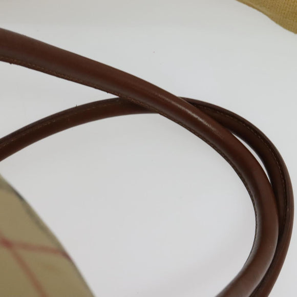 Burberrys Nova Check Boston Bag PVC 2way Beige Auth ep10591