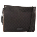 GUCCI GG Canvas Shoulder Bag Dark Brown 90656 Auth ep10594-1