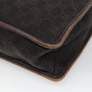 GUCCI GG Canvas Shoulder Bag Dark Brown 90656 Auth ep10594-16