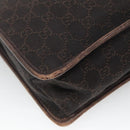 GUCCI GG Canvas Shoulder Bag Dark Brown 90656 Auth ep10594-17
