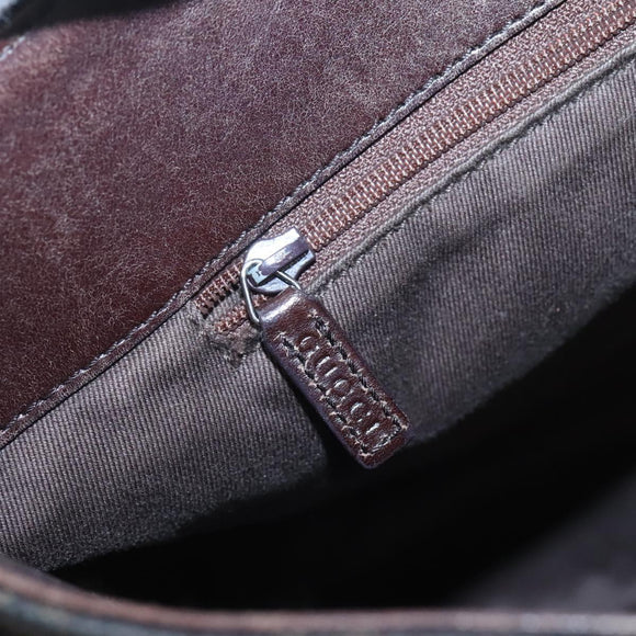 GUCCI GG Canvas Shoulder Bag Dark Brown 90656 Auth ep10594