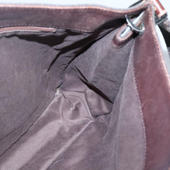 GUCCI GG Canvas Shoulder Bag Dark Brown 90656 Auth ep10594