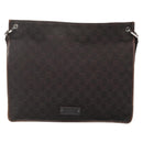GUCCI GG Canvas Shoulder Bag Dark Brown 90656 Auth ep10594-13