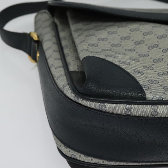 GUCCI Micro GG Supreme Shoulder Bag PVC Navy Gold 001 116 0844 Auth ep10595