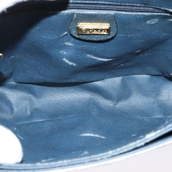 GUCCI Micro GG Supreme Shoulder Bag PVC Navy Gold 001 116 0844 Auth ep10595