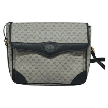 GUCCI Micro GG Supreme Shoulder Bag PVC Navy Gold 001 116 0844 Auth ep10595 - 0