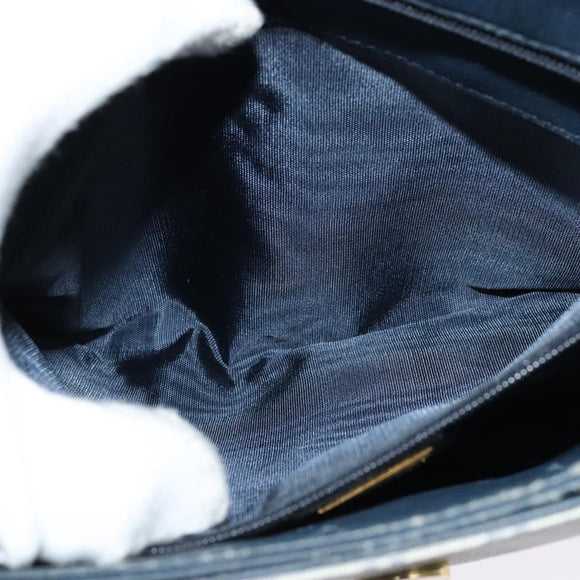 GUCCI Micro GG Supreme Shoulder Bag PVC Navy Gold 001 116 0844 Auth ep10595