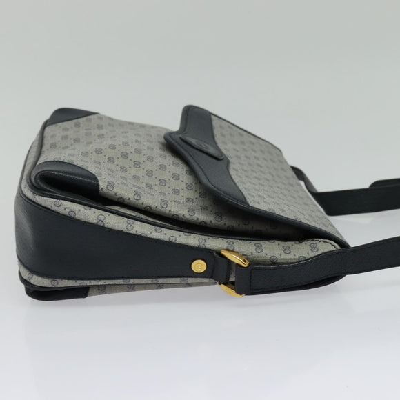 GUCCI Micro GG Supreme Shoulder Bag PVC Navy Gold 001 116 0844 Auth ep10595