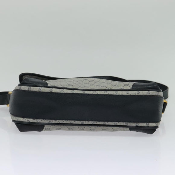 GUCCI Micro GG Supreme Shoulder Bag PVC Navy Gold 001 116 0844 Auth ep10595