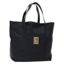 FENDI Tote Bag Nylon Black Gold Auth ep10599-1