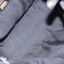 FENDI Tote Bag Nylon Black Gold Auth ep10599-10