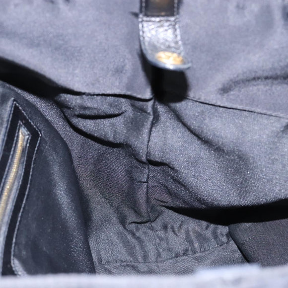 FENDI Tote Bag Nylon Black Gold Auth ep10599