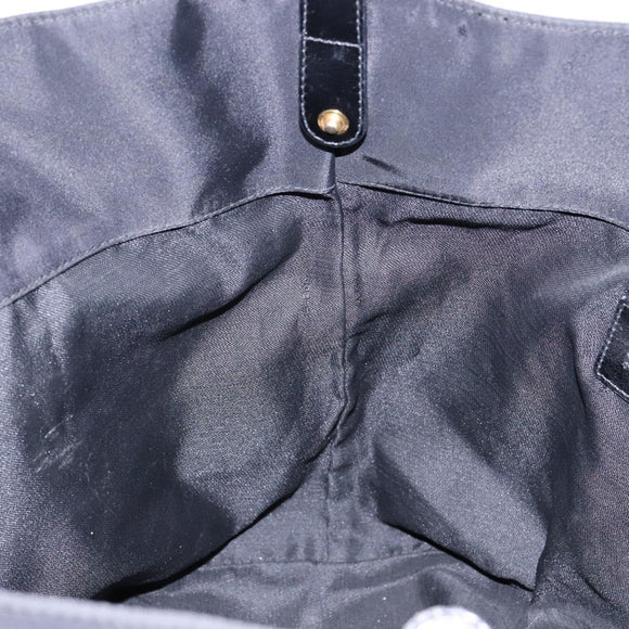 FENDI Tote Bag Nylon Black Gold Auth ep10599