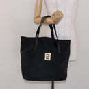 FENDI Tote Bag Nylon Black Gold Auth ep10599-20