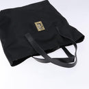 FENDI Tote Bag Nylon Black Gold Auth ep10599-6