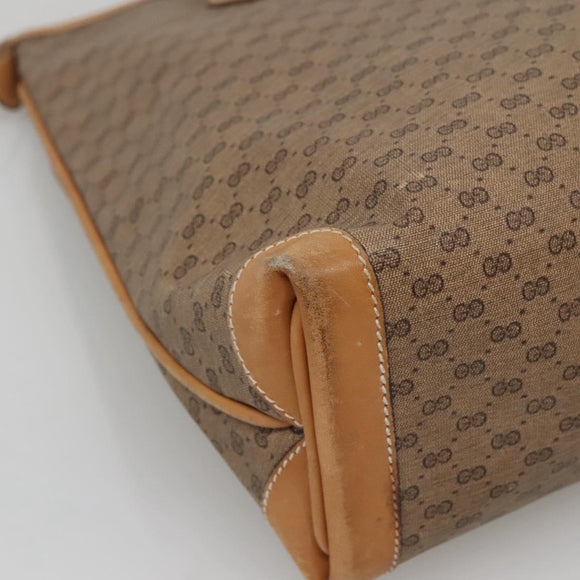 GUCCI Micro GG Supreme Tote Bag PVC Beige Gold 02 4947 39 Auth ep10601