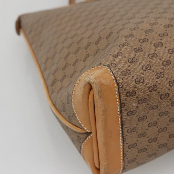 GUCCI Micro GG Supreme Tote Bag PVC Beige Gold 02 4947 39 Auth ep10601