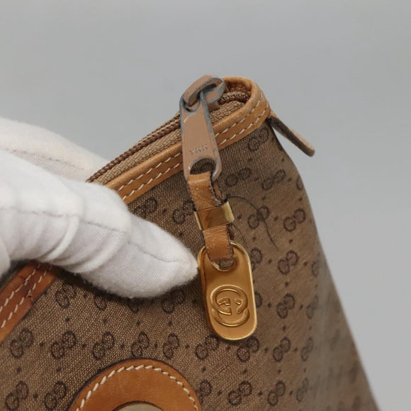 GUCCI Micro GG Supreme Tote Bag PVC Beige Gold 02 4947 39 Auth ep10601