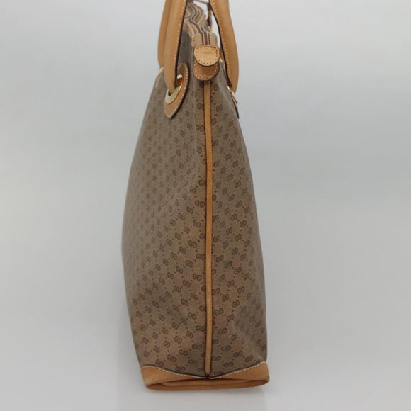 GUCCI Micro GG Supreme Tote Bag PVC Beige Gold 02 4947 39 Auth ep10601