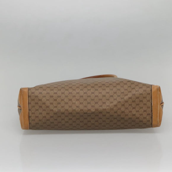 GUCCI Micro GG Supreme Tote Bag PVC Beige Gold 02 4947 39 Auth ep10601
