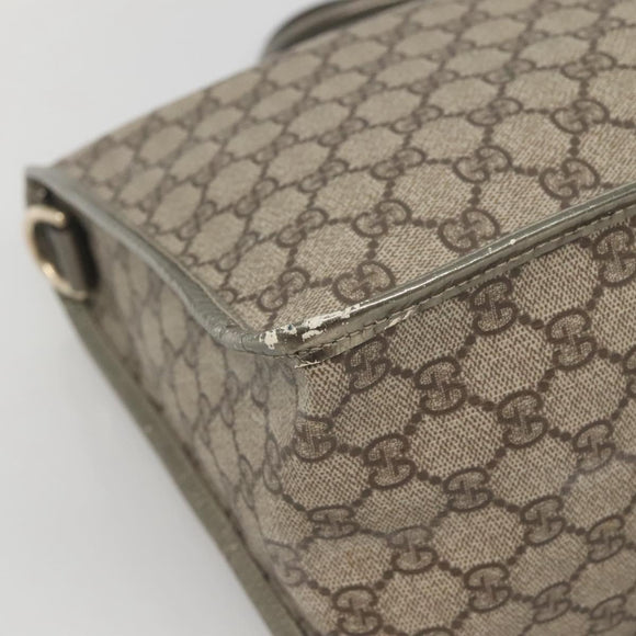 GUCCI GG Supreme Hand Bag PVC Beige Gold 190259 Auth ep10602