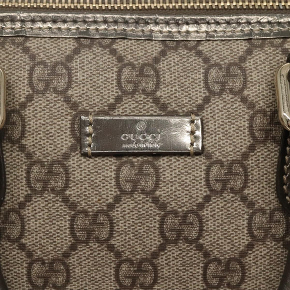 GUCCI GG Supreme Hand Bag PVC Beige Gold 190259 Auth ep10602