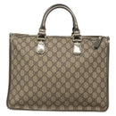 GUCCI GG Supreme Hand Bag PVC Beige Gold 190259 Auth ep10602-3