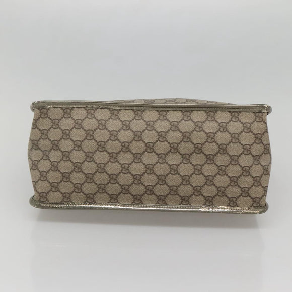 GUCCI GG Supreme Hand Bag PVC Beige Gold 190259 Auth ep10602