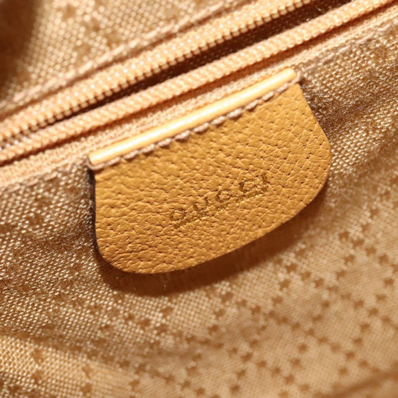 GUCCI Bamboo Backpack Leather Beige Gold 003 2034 0030 Auth ep10604
