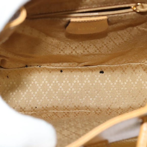 GUCCI Bamboo Backpack Leather Beige Gold 003 2034 0030 Auth ep10604