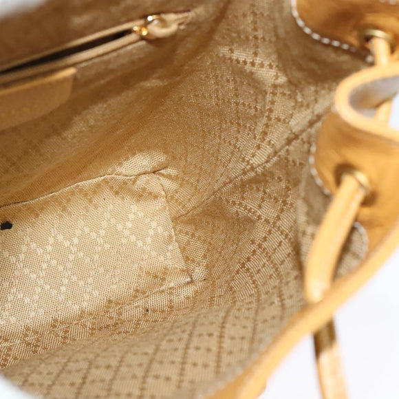 GUCCI Bamboo Backpack Leather Beige Gold 003 2034 0030 Auth ep10604