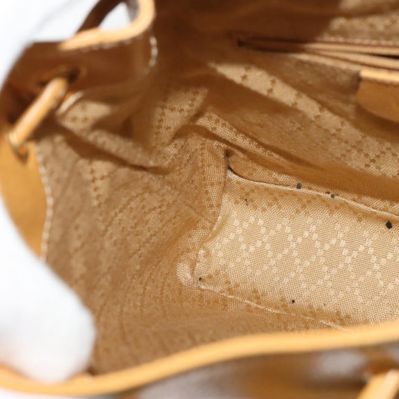 GUCCI Bamboo Backpack Leather Beige Gold 003 2034 0030 Auth ep10604