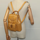 GUCCI Bamboo Backpack Leather Beige Gold 003 2034 0030 Auth ep10604-23