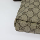 GUCCI GG Supreme Shoulder Bag PVC Beige Silver 223666 Auth ep10605-10