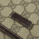 GUCCI GG Supreme Shoulder Bag PVC Beige Silver 223666 Auth ep10605-14