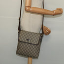 GUCCI GG Supreme Shoulder Bag PVC Beige Silver 223666 Auth ep10605-22