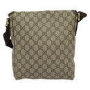 GUCCI GG Supreme Shoulder Bag PVC Beige Silver 223666 Auth ep10605-3