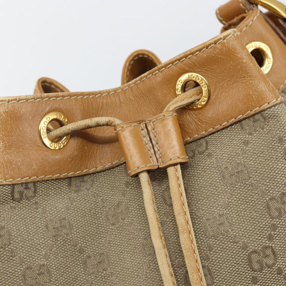 GUCCI GG Canvas Shoulder Bag Beige Gold 001 854 1627 Auth ep10612