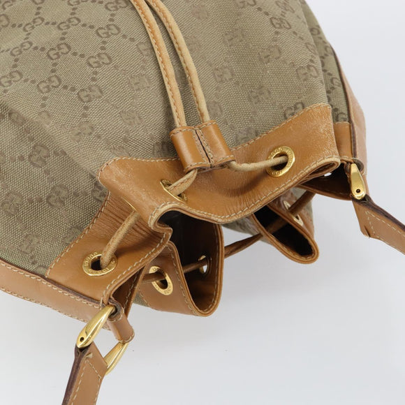 GUCCI GG Canvas Shoulder Bag Beige Gold 001 854 1627 Auth ep10612