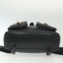 GUCCI Bamboo Backpack Leather Black Gold 003 2058 0016 Auth ep10615-6