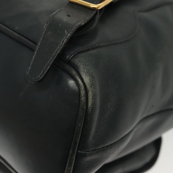 GUCCI Bamboo Backpack Leather Black Gold 003 2058 0016 Auth ep10615