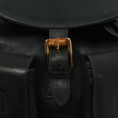 GUCCI Bamboo Backpack Leather Black Gold 003 2058 0016 Auth ep10615-21